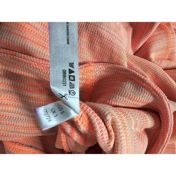 Free People FP Movement Roll Out Leggings Heathered Neon Mango Combo Size S/P - Picture 4 of 5